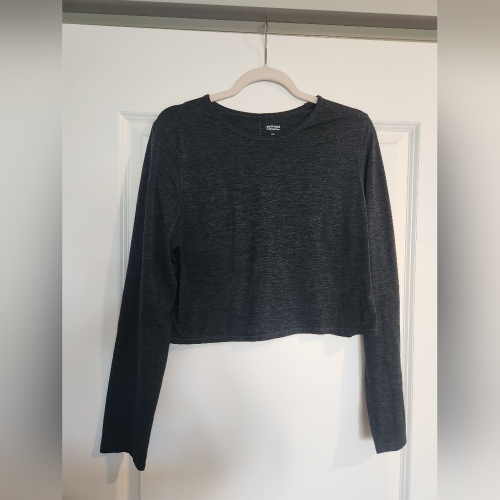 Girlfriend Collective Crop Long Sleeve Hunter Green XXL
